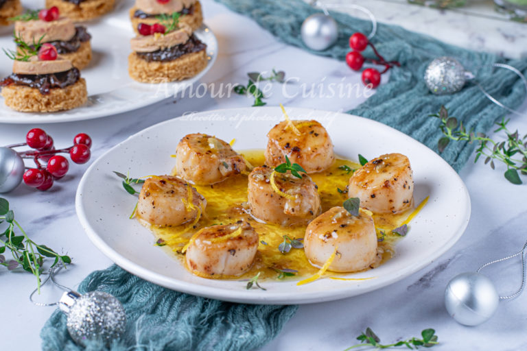 lemon garlic butter seared scallops