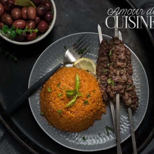 Ground beef kafta skewers