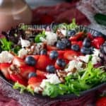 strawberry pecan and feta salad